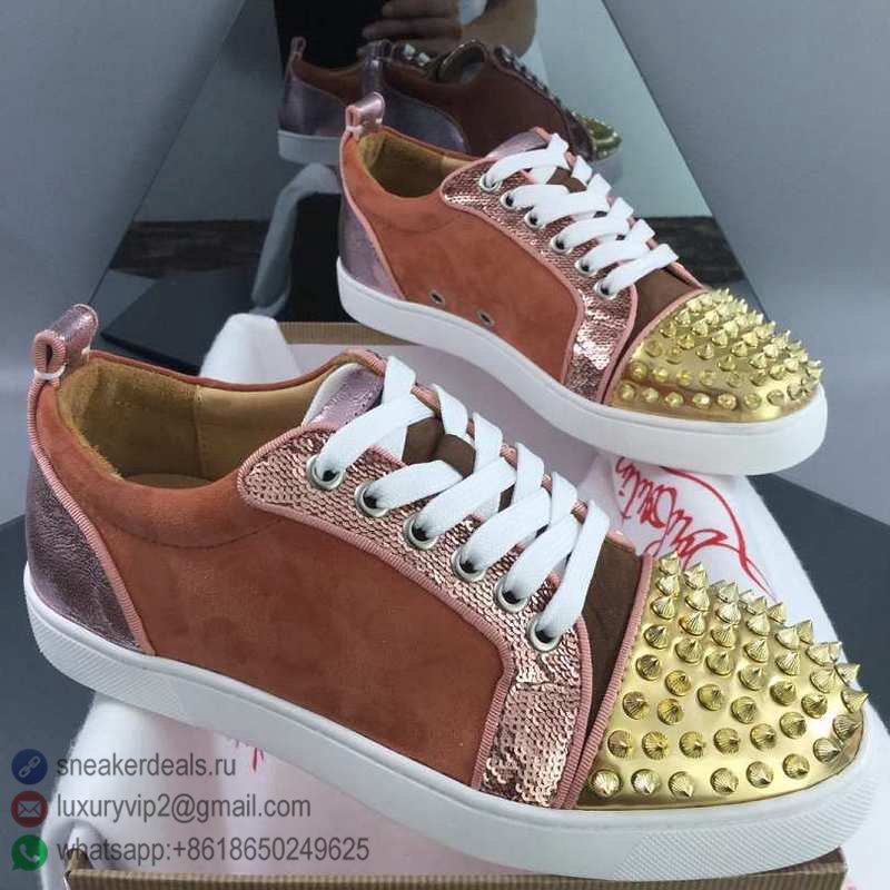CHRISTIAN LOUBOUTIN UNISEX SNEAKERS BROWN GOLD D8010300